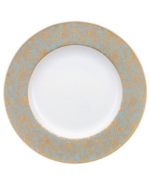 Perfect for casual dining or formal entertaining, dinner plates from this Villeroy & Boch collection feature a blend of gilded opulence and sophisticated style. Cheerful flower blossoms float gracefully across white bone china and gold and aqua filigree patterns as this lively set enhances your tabletop. Perfect for casual dining or formal entertaining, dinner plates from this Villeroy & Boch collection feature a blend of gilded opulence and sophisticated style. Cheerful flower blossoms float gracefully across white bone china and gold and aqua filigree patterns as this lively set enhances your tabletop.