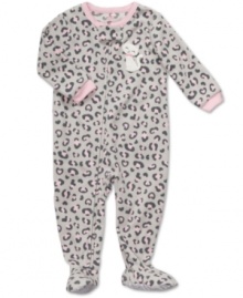Prepare her for big adventures in her dreams with this exotic animal-print footed coverall from Carter's. Prepare her for big adventures in her dreams with this exotic animal-print footed coverall from Carter's.