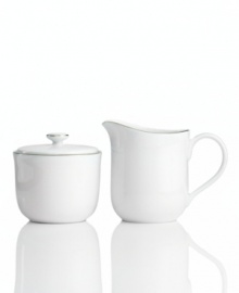 Forever elegant, this Charter Club Grand Buffet sugar and creamer set features lustrous white porcelain edged in shimmering gold for a look of sheer timelessness. Forever elegant, this Charter Club Grand Buffet sugar and creamer set features lustrous white porcelain edged in shimmering gold for a look of sheer timelessness.