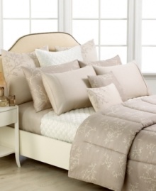 Serenity under the trees. This Night Blossom European sham from Barbara Barry brings the tranquility of nature in to your bedroom with a landscape of budding branches. Serenity under the trees. This Night Blossom European sham from Barbara Barry brings the tranquility of nature in to your bedroom with a landscape of budding branches.