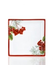 Charter Club's Red Berry square plates make every day of the season feel like a celebration with porcelain that's simultaneously dishwasher- and microwave-safe and bursting with the vibrant botanicals of Christmas. Charter Club's Red Berry square plates make every day of the season feel like a celebration with porcelain that's simultaneously dishwasher- and microwave-safe and bursting with the vibrant botanicals of Christmas.