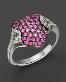 Badgley Mischka Pink Sapphire And Diamond Pave Heart Ring Badgley Mischka Pink Sapphire And Diamond Pave Heart Ring