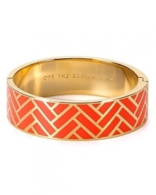 Cool and classic at once, this enameled bracelet from kate spade new york is destined to be the star of your bangle stack.