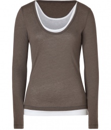 Essential for layered looks, Majestics tank/tee combo is a must for your casual cool staple wardrobe - Longer ivory tank, coffee scoop neck long sleeve tee - Loosely form-fitting - Team with favorite jeans and statement fashion sneakers Essential for layered looks, Majestics tank/tee combo is a must for your casual cool staple wardrobe - Longer ivory tank, coffee scoop neck long sleeve tee - Loosely form-fitting - Team with favorite jeans and statement fashion sneakers