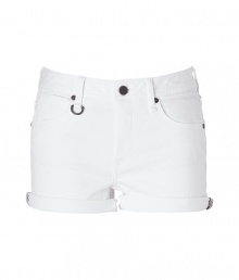 With a flattering fit and bright white stretch denim, Burberry Brits cuffed shorts lend a crisp modern polish to warm weather looks - Classic five-pocket style, button closure, belt loops, cuffed with characteristic check trim on side seams - Form-fitting - Wear with a brightly hued top and flats With a flattering fit and bright white stretch denim, Burberry Brits cuffed shorts lend a crisp modern polish to warm weather looks - Classic five-pocket style, button closure, belt loops, cuffed with characteristic check trim on side seams - Form-fitting - Wear with a brightly hued top and flats