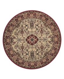 The Everest Collection by Couristan offers a super-dense weave and a soft luxurious finish. The collection's thick pile features ultra-fine detail and the heavy hand of a handmade area rug. The Ardebil Ivory Red rug features an elegantly classic design in rich browns and reds against an ivory ground. The Everest Collection by Couristan offers a super-dense weave and a soft luxurious finish. The collection's thick pile features ultra-fine detail and the heavy hand of a handmade area rug. The Ardebil Ivory Red rug features an elegantly classic design in rich browns and reds against an ivory ground.