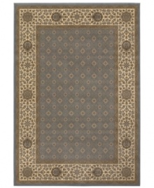 Made for even the busiest of decors, the Sedhan area rug from Couristan combines intricate designs with calming color. Wilton-loomed of Couristan's own Courtron™ ultra-fine polypropylene to give this rug a thick pile, soft finish and ultimate durability. Made for even the busiest of decors, the Sedhan area rug from Couristan combines intricate designs with calming color. Wilton-loomed of Couristan's own Courtron™ ultra-fine polypropylene to give this rug a thick pile, soft finish and ultimate durability.