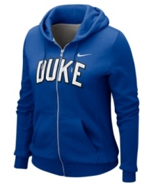 Spread the spirit and cheer on your favorite team with this NCAA Duke Blue Devils hoodie from Nike. Spread the spirit and cheer on your favorite team with this NCAA Duke Blue Devils hoodie from Nike.