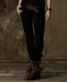 Denim & Supply Ralph Lauren's stretch cotton jeans are sleek and contoured like a legging, but it follows in the footsteps of your favorite denim styles with chic signature detailing. Denim & Supply Ralph Lauren's stretch cotton jeans are sleek and contoured like a legging, but it follows in the footsteps of your favorite denim styles with chic signature detailing.