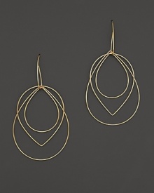 14K gold graduated teardrops move like ripples in a pond.