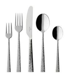 A hammered finish gives the Blacksmith flatware set from Villeroy & Boch a handcrafted feel, imparting a rustic, yet refined, simplicity. Fashioned in 18/10 stainless steel. A hammered finish gives the Blacksmith flatware set from Villeroy & Boch a handcrafted feel, imparting a rustic, yet refined, simplicity. Fashioned in 18/10 stainless steel.