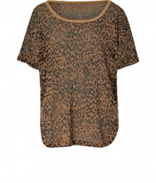 Channel the look of the moment in this semi-sheer leopard-laden top from By Malene Birger - Scoop neck, short sleeves, curved hem with side vents, semi-sheer, allover leopard print - Pair with ultra-slim jeans, a chunky cardigan, and ankle boots Channel the look of the moment in this semi-sheer leopard-laden top from By Malene Birger - Scoop neck, short sleeves, curved hem with side vents, semi-sheer, allover leopard print - Pair with ultra-slim jeans, a chunky cardigan, and ankle boots