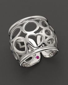 Bold, openwork sterling silver ring by Roberto Coin.