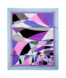 Luxuriate in the sun with this retro-chic Pucci-printed towel - Multicolor geometric print cotton towel - Perfect for poolside style or beach-ready fun in the sun Luxuriate in the sun with this retro-chic Pucci-printed towel - Multicolor geometric print cotton towel - Perfect for poolside style or beach-ready fun in the sun