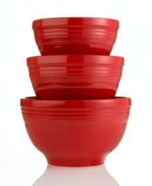Bring the flavor straight from the oven to the table. This versatile set of three baking bowls features the vibrant solid colors and vintage styling that Fiesta is renowned for. The perfect way to serve a baked dip, au gratin or simply a pile of snacks. (Clearance) Bring the flavor straight from the oven to the table. This versatile set of three baking bowls features the vibrant solid colors and vintage styling that Fiesta is renowned for. The perfect way to serve a baked dip, au gratin or simply a pile of snacks. (Clearance)