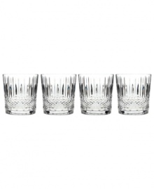 Get a taste of true opulence with Aberdeen Diamond double old-fashioned glasses by Reed & Barton. Vertical and diamond cuts accentuate clear crystal, elevating cocktails with classic style. Get a taste of true opulence with Aberdeen Diamond double old-fashioned glasses by Reed & Barton. Vertical and diamond cuts accentuate clear crystal, elevating cocktails with classic style.