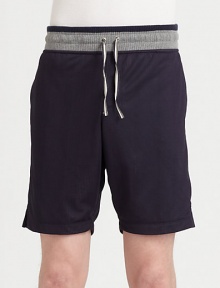 Microfiber shorts are full of power and performance, crafted in lightweight microfiber for a look and feel that goes the distance.Elastic drawstring waistSide slash, back welt pocketsInseam, about 8Microfiber polyesterMachine washImported Microfiber shorts are full of power and performance, crafted in lightweight microfiber for a look and feel that goes the distance.Elastic drawstring waistSide slash, back welt pocketsInseam, about 8Microfiber polyesterMachine washImported