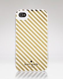 kate spade new york has dressed up the fun (and totally functional) iPhone case in striking stripes, designed exclusively for the iPhone 4. It's a sure conversation starter. kate spade new york has dressed up the fun (and totally functional) iPhone case in striking stripes, designed exclusively for the iPhone 4. It's a sure conversation starter.