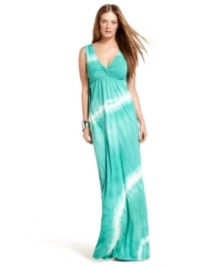 This gorgeous tie-dye petite maxi from INC gets a shot of sparkle thanks to clusters of shiny studs throughout the silhouette. This gorgeous tie-dye petite maxi from INC gets a shot of sparkle thanks to clusters of shiny studs throughout the silhouette.