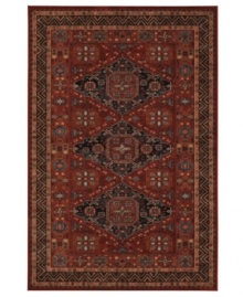 Old-world elegance. Breathtaking design. Made from semi-worsted New Zealand wool in a spectrum of rich, rustic colors, this Couristan area rug updates ancient patterns for today's well-decorated home.