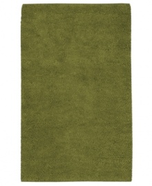 Add a fresh glow to any room with a rich, felted wool rug in leafy green. Hand-woven in India, this luxurious piece lets you in indulge in the supreme softness of plush New Zealand wool. Add a fresh glow to any room with a rich, felted wool rug in leafy green. Hand-woven in India, this luxurious piece lets you in indulge in the supreme softness of plush New Zealand wool.