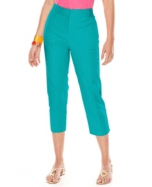 Add Charter Club's petite capris to your list of wardrobe essentials. Pair them with a chic top and sandals to create classic summer style. Add Charter Club's petite capris to your list of wardrobe essentials. Pair them with a chic top and sandals to create classic summer style.