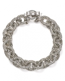 Hit the links. This simply-styled Juicy Couture bracelet is must-have for your next arm party, cast in plated gold with a bow toggle closure. Hit the links. This simply-styled Juicy Couture bracelet is must-have for your next arm party, cast in plated gold with a bow toggle closure.