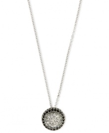 A dazzling design that gets noticed, by Judith Jack. This stunning necklace showcases a circular pendant swirling with marcasite (1/4 ct. t.w.), onyx stones (3/8 ct. t.w.) and crystal (3/8 ct. t.w.). Set in sterling silver. Approximate length: 16 inches. Approximate drop: 1/2 inch. A dazzling design that gets noticed, by Judith Jack. This stunning necklace showcases a circular pendant swirling with marcasite (1/4 ct. t.w.), onyx stones (3/8 ct. t.w.) and crystal (3/8 ct. t.w.). Set in sterling silver. Approximate length: 16 inches. Approximate drop: 1/2 inch.