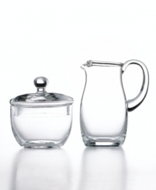 Clear winners for timeless style and versatility, the Michelangelo Masterpiece sugar and creamer are an invaluable addition to everyday and formal tables alike. Featuring classic silhouettes in luminous, lead-free glass from Luigi Bormioli's collection of serveware and serving dishes. Clear winners for timeless style and versatility, the Michelangelo Masterpiece sugar and creamer are an invaluable addition to everyday and formal tables alike. Featuring classic silhouettes in luminous, lead-free glass from Luigi Bormioli's collection of serveware and serving dishes.