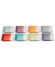 Designed to commemorate Royal Doulton's founding year, these square 1815 trays are crafted using traditional technique and embossed with an 1815 mark. Colorful half-dipped glazes give basic porcelain an artisan feel. Designed to commemorate Royal Doulton's founding year, these square 1815 trays are crafted using traditional technique and embossed with an 1815 mark. Colorful half-dipped glazes give basic porcelain an artisan feel.