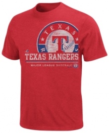 Loud and proud. Get the crowd going and cheer on your Texas Rangers in this MLB graphic t-shirt from Majestic. Loud and proud. Get the crowd going and cheer on your Texas Rangers in this MLB graphic t-shirt from Majestic.