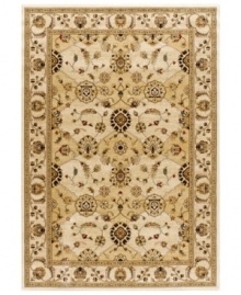 Inspired by the intricate artwork of the Art Nouveau period, the Warwick Panel area rug defines your space with ornate patternwork and rich, golden tones. Crafted in the USA of heavy-weight heat-set polypropylene, its dense, yet luxurious pile withstands heavy traffic with ease.