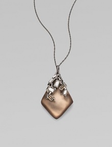 An elegant, handcrafted design in an unique shape, accented with a cascade of sparkling Swarovski crystals. LuciteSwarvoski crystalsRutheniumLength, about 16 to 19 adjustablePendant size, about 2Lobster clasp closureMade in USA An elegant, handcrafted design in an unique shape, accented with a cascade of sparkling Swarovski crystals. LuciteSwarvoski crystalsRutheniumLength, about 16 to 19 adjustablePendant size, about 2Lobster clasp closureMade in USA