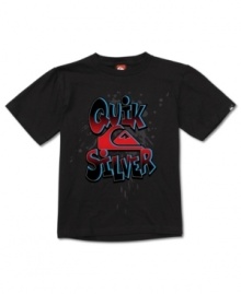 Casual and cool. He'll love to style this Quiksilver graphic tee with a pair of relaxed chinos. Casual and cool. He'll love to style this Quiksilver graphic tee with a pair of relaxed chinos.