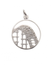 Rembrandt's lighthearted roller coaster charm will remind you of summertime fun all year long! Crafted in sterling silver. Approximate drop: 1 inch. Rembrandt's lighthearted roller coaster charm will remind you of summertime fun all year long! Crafted in sterling silver. Approximate drop: 1 inch.