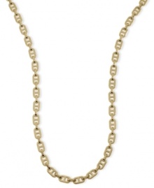 A simple classic. This long necklace from Michael Kors is styled in a linked design. Crafted in gold tone brass. Approximate length: 34 inches.