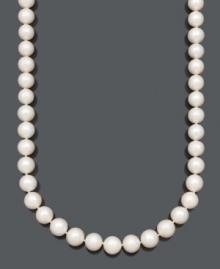 Treat yourself to style and sophistication. Belle de Mer necklace features large, A+ cultured freshwater pearls (11-13 mm) and a 14k gold clasp. Approximate length: 20 inches. Treat yourself to style and sophistication. Belle de Mer necklace features large, A+ cultured freshwater pearls (11-13 mm) and a 14k gold clasp. Approximate length: 20 inches.