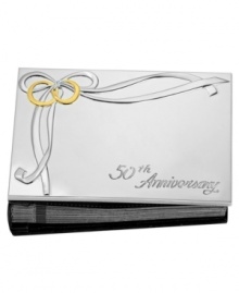 Golden anniversary. Look back on 50 years together with this Best Wishes photo album, featuring a polished silver-plated cover embellished with goldtone detail and 50th Anniversary. A thoughtful gift, from Lenox. Qualifies for Rebate Golden anniversary. Look back on 50 years together with this Best Wishes photo album, featuring a polished silver-plated cover embellished with goldtone detail and 50th Anniversary. A thoughtful gift, from Lenox. Qualifies for Rebate