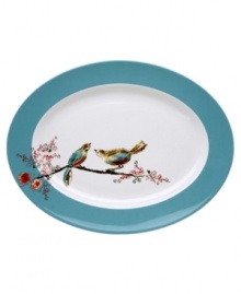 Make your favorite dish sing with this irresistible serving platter. As boldly stylish as it is durable, the Chirp dinnerware and dishes collection from Lenox is crafted of chip-resistant bone china. Qualifies for Rebate Make your favorite dish sing with this irresistible serving platter. As boldly stylish as it is durable, the Chirp dinnerware and dishes collection from Lenox is crafted of chip-resistant bone china. Qualifies for Rebate