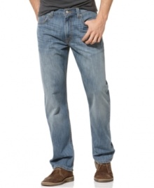 Take the guesswork out of your weekend lineup and jump into these washed straight leg jeans from Levi's. Take the guesswork out of your weekend lineup and jump into these washed straight leg jeans from Levi's.