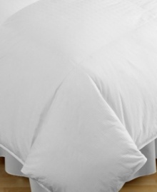 Drift off to dreamland in this ultra-cozy Hotel Collection medium weight twin comforter. Made of the softest 100% cotton with 450 thread count and Hungarian white goose down fill, this comforter is your ticket to luxury. Baffle box construction prevents shifting.