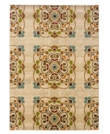 Inspired by classic floral designs of the early Modern age, the Tribecca area rug presents comforting symmetry coupled with divine color. Its streamlined, low-cut pile and durable construction offer a handsome, lasting finish to any room. (Clearance)