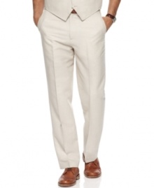 Change your daily work pattern with these herringbone dress pants from Perry Ellis. Change your daily work pattern with these herringbone dress pants from Perry Ellis.