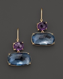 Exclusively at Bloomingdale's, amethyst and blue topaz earrings in 18K yellow gold from Marco Bicego.