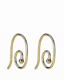In smooth 14K gold, PANDORA's medium french wire earrings await your favorite charms. In smooth 14K gold, PANDORA's medium french wire earrings await your favorite charms.