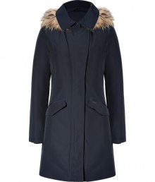 Detailed with a utilitarian chic collar and luxe raccoon fur trim, Woolrichs Vail down parka is a must for contemporary cool weather looks - Hood with raccoon fur trim, snapped spread collar, long sleeves, fitted ribbed knit cuffs, hidden two-way front zip, snapped placket, snapped front flap pockets - Contemporary fit, slight A-line silhouette - A versatile, classic coat perfect for both city streets and country slopes Detailed with a utilitarian chic collar and luxe raccoon fur trim, Woolrichs Vail down parka is a must for contemporary cool weather looks - Hood with raccoon fur trim, snapped spread collar, long sleeves, fitted ribbed knit cuffs, hidden two-way front zip, snapped placket, snapped front flap pockets - Contemporary fit, slight A-line silhouette - A versatile, classic coat perfect for both city streets and country slopes