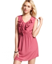 Tiers of ruffles create the prettiest bodice design on this super cute day dress from BeBop!