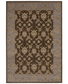 Soft, muted colors collect to create an intricately crafted Persian-inspired design in this Sedhan area rug from Couristan. Wilton-loomed of Couristan's own Courtron™ ultra-fine polypropylene to give this rug a thick pile, soft finish and ultimate durability.