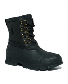 Rugged refinement. This boot from Ralph Lauren can handle the elements in style.