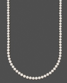 A timeless classic to last a lifetime. Belle de Mer necklace features A+ Akoya cultured pearls (6-1/2-7 mm) set in 14k gold. Approximate length: 20 inches. A timeless classic to last a lifetime. Belle de Mer necklace features A+ Akoya cultured pearls (6-1/2-7 mm) set in 14k gold. Approximate length: 20 inches.
